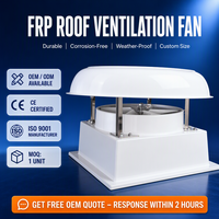 Ventilateur d'extraction de toit en aluminium FRP à haut débit d'air, ventilateur industriel à pression négative pour usine, atelier, entrepôt, ferme, environnements corrosifs