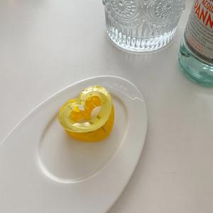 Pinza de Pelo Coreana para Niña, Transparente, Color Caramelo, 4cm, Pinza de Pelo Acrílica con Forma de Corazón Hueco - Product Image 4