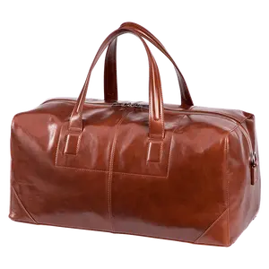 Borsa da viaggio in pelle da uomo impermeabile all'aperto di moda borsa marrone di grande capacità - Product Image 1