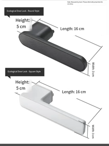 New Durable Anti-Theft Minimalist Room Door <b>Lock</b> <b>with</b> Magnetic Silent Mechanism Wooden Handle <b>Key</b> Operated - Product Image 4