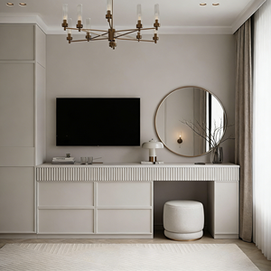 Mueble de TV Moderno con Armario Combinado, Mueble de Dormitorio Multifuncional, Gabinete de Almacenamiento, Diseño que Ahorra Espacio, Armario para Espacios Pequeños - Product Image 1