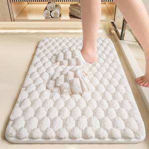 เสื่อห้องน้ำแบบหนา รูปทรงสี่เหลี่ยมผืนผ้า ดูดซับน้ำได้ดี กันลื่น แห้งเร็ว ทำจากเส้นใยโพลีเอสเตอร์ ดีไซน์เรียบง่าย - Product Image 1