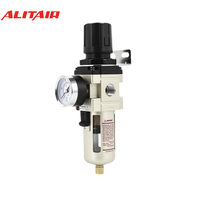 ALITAIR Unités FRL (Filtre, Régulateur, Lubrificateur) pour compresseur, avec filtre de traitement d'air, filtre séparateur air-huile-eau et filtre-régulateur de pression