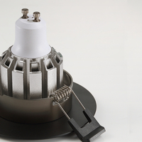 Bon marché Prix moulage sous pression en aluminium GU10/MR16 Down Light Blanc Noir Commercial Encastré Vers le bas Cadre lumineux pour la maison Intérieur