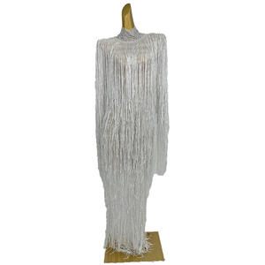 Sexy Vestido Largo de Fiesta con Borlas y Pedrería para Mujer, Ideal para Cumpleaños, Graduación o como Invitada de Boda, Atuendo para Festival o Discoteca, Vestido de Noche hasta el Suelo para Baile de Graduación - Product Image 4