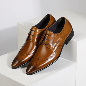 Zapatos de Vestir para Hombre de Alta Calidad Hechos a Mano, Diseño Artesanal, de Cuero, con Punta en Pico, Estilo Oxford, Sin Cordones, con Diseño de Parches, para Todas las Temporadas, para Bodas - Product Image 1