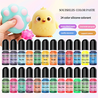 OSBANG 24 couleurs hautement concentrées jeu de pigments en silicone personnalisable pigment de pincement coloré pour les colorants 24 couleurs de pigments
