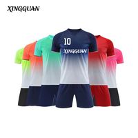 Conjuntos de Uniformes de Entrenamiento Personalizables de Secado Rápido con Cuello en V, Conjuntos de Camisetas de Fútbol para Hombre con Logotipo y Nombre del Equipo para Deportes de Carrera para Adultos