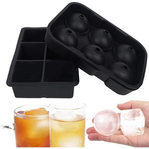 2025 nouveau cristal bac à glace boule fabricant moules whisky Cocktail <span class=keywords><strong>Bourbon</strong></span> qualité alimentaire sans BPA Premium Silicone bac à glaçons personnalisé - Product Image 1