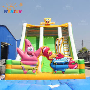 Tobogán Acuático Inflable Gigante de Doble Carril WINSUN con Temática de Bob Esponja para Niños - Product Image 6