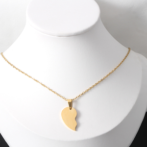 Parure <span class=keywords><strong>de</strong></span> bijoux plaqué <span class=keywords><strong>or</strong></span> 18 carats, étanche et inaltérable, collection 2026 – Collier couple cœur brisé, cadeau d'amour - Product Image 6