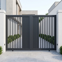 Elektrische automatische aluminium schuifpoort voor de oprit |   Anti-UV poedercoating moderne villa tuinpoort