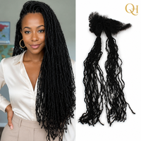 Extensions de dreadlocks au crochet en cheveux humains Remy indiens Nano Interlock de 14 pouces (0,1 cm), inspirées des Sisterlocs, prêtes à tresser