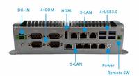 PC Industrial EVUC Core I5 8/10th con 8 Puertos LAN, 4 Puertos COM RS485, Amplio Rango de Temperatura, Alimentación de 9-36V, Router de Red para Seguridad Informática