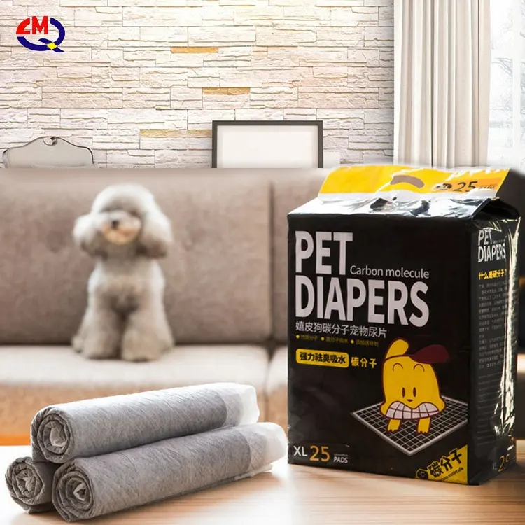 Xixi pad descartável para cachorro, almofada de limpeza para treinamento de urina em carbono, bambu desodoriza
