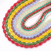 Zhubi – perles d'olive en cristal à facettes 4x6mm, rondelles en verre pour la fabrication de bijoux, bricolage, collier, Bracelet, Kits de breloques