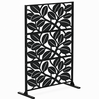 Panneau décoratif autoportant en métal découpé au laser, style Art Déco, pour clôture d'intimité extérieure, idéal pour terrasse, piscine, jardin et balcon