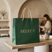 Luxuriöse Papiertüte mit Eigenem Logo für Bekleidungsgeschäfte, Langlebige Marken-Tragetasche mit Griff