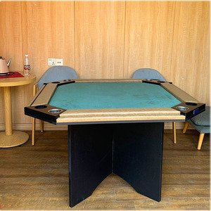 Multifunction 4 in 1 Backgammon <strong>Board</strong> Crown Checkers <strong>Chess</strong> Mahjong Tabletop Game <strong>Tables</strong> Set 4in1 Poker <strong>Table</strong> with Cup Holders - Product Image 5