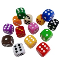 Deskjoy 16mm coins arrondis D6 noir jeu de dés acrylique carré fabricants de dés en vrac stock de gros