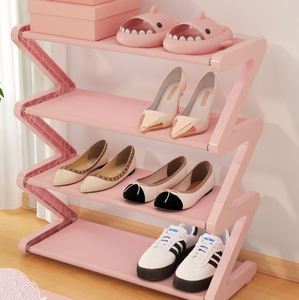 <span class=keywords><strong>Zapatero</strong></span> Moderno de 4 Niveles en Forma de Z, Plegable, Impermeable, Ahorra Espacio, de Pie, para Sala de Estar, Dormitorio o Entrada - Product Image 4
