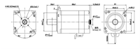 Moteur BLDC industriel carré personnalisable 24V 60*118mm 3000RPM avec encodeur magnétique 21 bits haute précision Tamagawa pour ventilateur d'appareil électroménager