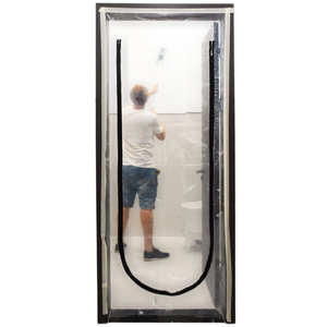 Dust-proof Isolation <b>Plastic</b> Zipper Door DustProof Construction <b>Plastic</b> Magnetic Door Magnet for Door Curtain Use - Product Image 1
