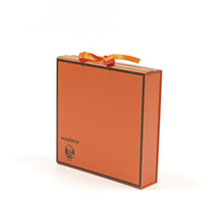 Boîte magnétique de luxe avec logo personnalisé et nœud de ruban pour crayon, carte vip, cils, chaussure, bijoux, cadeau