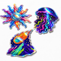 Autocollants holographiques trippy personnalisés, imprimés, adhésifs, résistants à l'eau et aux UV, en vinyle découpé, pour casque de skateboard