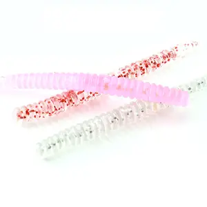 Hot Selling Artificial Soft Tail Super Soft Lure PVC Material for Black fish Lure Worm Lure Soft Bait