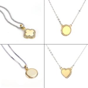 Vermeil-collar de plata de ley 925 chapado en oro, conjunto de joyería - Product Image 5