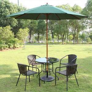 Parasol de jardin extérieur imperméable en <span class=keywords><strong>bois</strong></span> à tige droite, grand parasol de cour, design moderne, mobilier d'extérieur, parc - Product Image 6