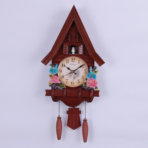 Creative Cuckoo <b>Clock</b> European Style <b>Wall</b> <b>Clock</b> Battery Powered <b>Silent</b> Movement Living Room Decor - Product Image 1