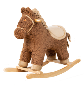 Caballo Balancín de Peluche Marrón Adorable en Oferta como Regalo de Navidad - Product Image 1