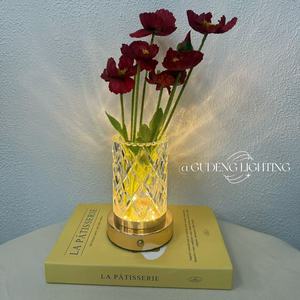 Cross-border popular crystal table lamp, bedroom bedside ambient <b>light</b>, decorative vase, creative living room bar <b>touch</b> night - Product Image 4