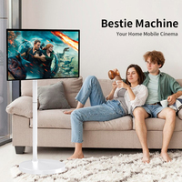 Téléviseur intelligent portable de 32 pouces, Android 13, écran tactile numérique mobile, écran rotatif, support publicitaire sur roulettes