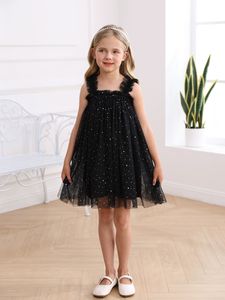 <span class=keywords><strong>Robe</strong></span> d'été pour filles à paillettes étoiles arc-en-ciel transparente à la mode - Product Image 5