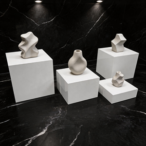 Présentoir alimentaire en acrylique premium blanc, cubes de présentation en acrylique pour buffet - Product Image 1