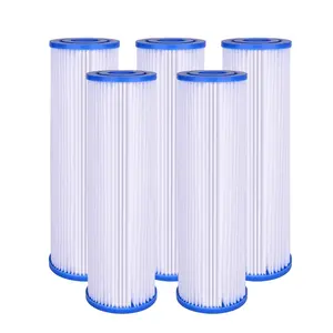 YUNDA Filter air lipat 10 "x 2.5" kompatibel seluruh rumah sedimen Filter katrij dapat dicuci dan digunakan kembali