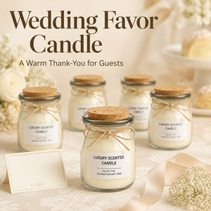 Velas aromáticas de soja a granel en mini tarros neutros con tapa de corcho y cordel de yute, ideales para decoración del hogar, ventanales, casas de campo y granjas. - Product Image 3