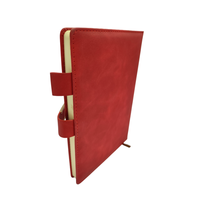Carnet à couverture rigide personnalisé de couleur rouge classique, journal d'écriture, papeterie pratique, impression personnalisée de carnets