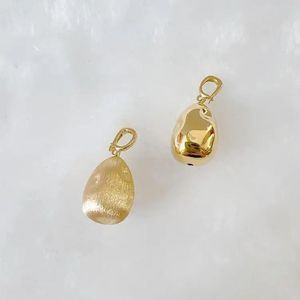 Pendentif haut de gamme Xinfly en or 18 carats avec boucle universelle et météorite AU750, or véritable brossé brillant pour femme - Product Image 1