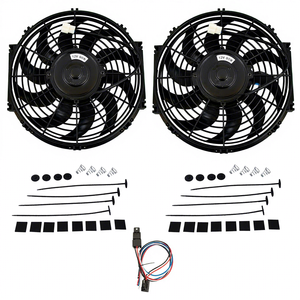 พัดลมระบายความร้อนแบบบาง 12 นิ้ว 12V-90W สำหรับหม้อน้ำไฟฟ้า แบบดัน-ดึง พร้อมชุดติดตั้งอเนกประสงค์ - Product Image 1