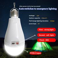 Ampoule LED OTHC IP65 étanche AC E27 avec télécommande 6000K, éclairage d'urgence, résidentiel, extérieur, camping, marché nocturne, 360