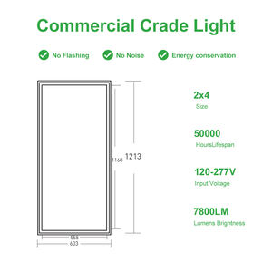Panel de Luz LED Retroiluminado con Certificación ETL DLC, IP44, Bajo <span class=keywords><strong>UGR</strong></span>, 5CCT Seleccionable, 40W, para Uso en Hospitales y Talleres, Garantía de 5 Años - Product Image 4