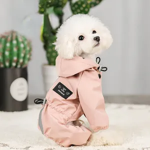 ペット犬服防水通気性反射服犬4本足レインコート猫と犬用品スポット卸売