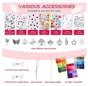 Kit de fabrication de bracelets en perles de rocaille irrégulières en céramique et porcelaine, 72 couleurs, pour filles et adultes, idéal pour l'amitié - Vente chaude - Product Image 5