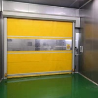 Porte à enroulement rapide en PVC certifiée CE, résistante au vent, avec capteur radar