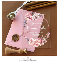 Cartes d'invitation de mariage personnalisées en verre acrylique transparent de luxe, impression UV, personnalisation, logo gravé au laser, design sûr