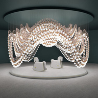 Décoration intérieure, lustre LED pour hall d'hôtel, design personnalisé, luminaire suspendu pour hall d'hôtel, villa, escalier